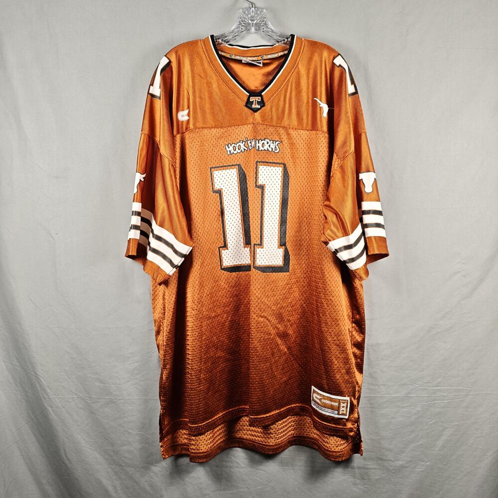 Texas Longhorns Jersey Mens 2XL Orange NCAA Football Colosseum Athletics #11